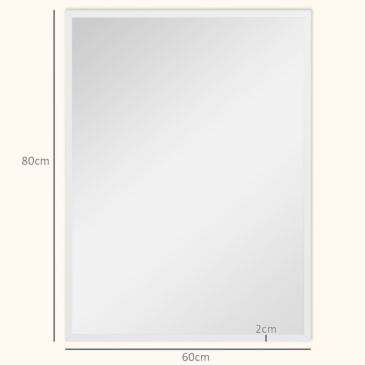 Καθρέφτης τοίχου, 60 x 80 cm, διακοσμητικός κρεμαστός καθρέφτης, εύκολος στη συναρμολόγηση, περιλαμβάνονται βίδες