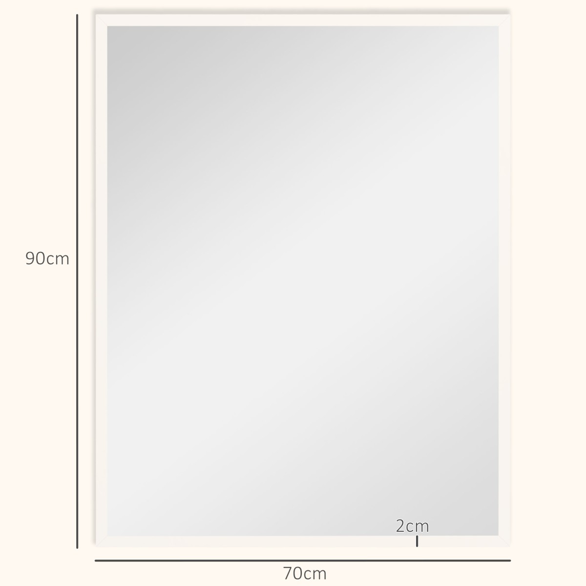 Καθρέφτης τοίχου, 70 x 90 cm, διακοσμητικός κρεμαστός καθρέφτης, εύκολος στη συναρμολόγηση, περιλαμβάνονται βίδες