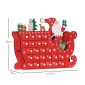Ημερολόγιο Advent Santa Claus με έλκηθρο, 24 θήκες, επαναχρησιμοποιήσιμο, 22,5x8x36 cm, κόκκινο