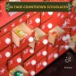 Ημερολόγιο Advent Santa Claus με έλκηθρο, 24 θήκες, επαναχρησιμοποιήσιμο, 22,5x8x36 cm, κόκκινο