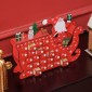 Ημερολόγιο Advent Santa Claus με έλκηθρο, 24 θήκες, επαναχρησιμοποιήσιμο, 22,5x8x36 cm, κόκκινο