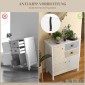Μπουφές, shabby chic συρταριέρα, 2 συρτάρια, 3 θήκες για ντουλάπια, ξύλο πεύκου, 68x34x80cm, λευκό