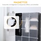 Ντουλάπα με σχέδιο Cube, 2 μεγάλοι και 9 μικροί κύβοι, πλαστικό, μέταλλο, 111L x 47W x 183H cm, μαύρο+λευκό