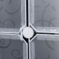 Ντουλάπα με σχέδιο Cube, 2 μεγάλοι και 9 μικροί κύβοι, πλαστικό, μέταλλο, 111L x 47W x 183H cm, μαύρο+λευκό