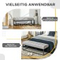 Industrial Design Πάγκος Κρεβάτι Πάγκος Μεταλλικά Πόδια Ροζ + Μαύρο