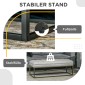 Industrial Design Πάγκος Κρεβάτι Πάγκος Μεταλλικά Πόδια Ροζ + Μαύρο