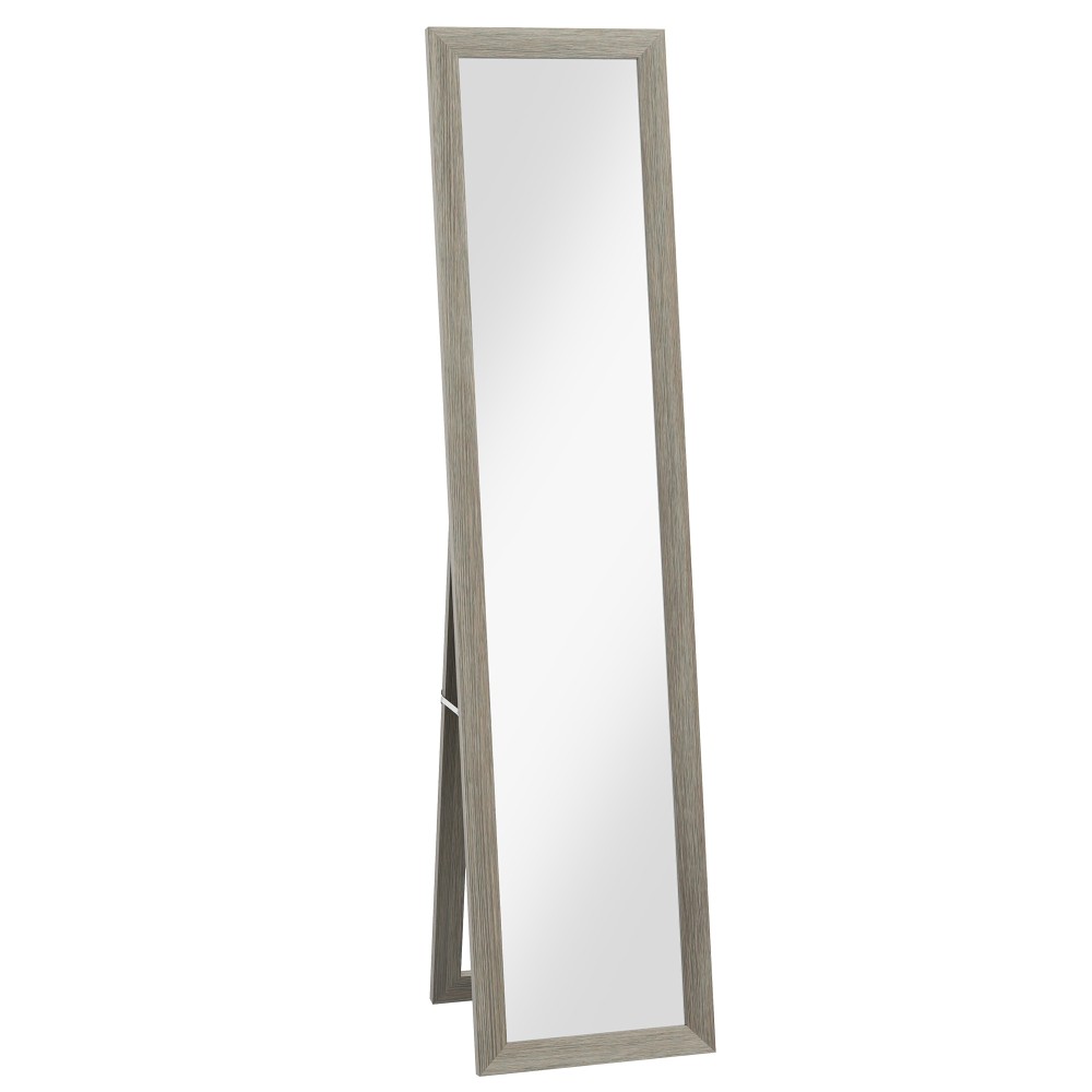 Ολόσωμος καθρέφτης 37 x 157 cm Κρεμαστός ή όρθιος ορθογώνιος καθρέφτης για υπνοδωμάτιο σαλονιού Γκρι