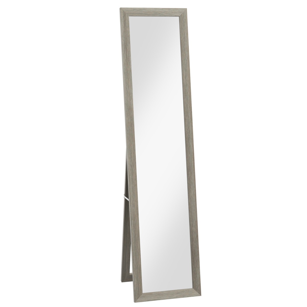 Ολόσωμος καθρέφτης 37 x 157 cm Κρεμαστός ή όρθιος ορθογώνιος καθρέφτης για υπνοδωμάτιο σαλονιού Γκρι