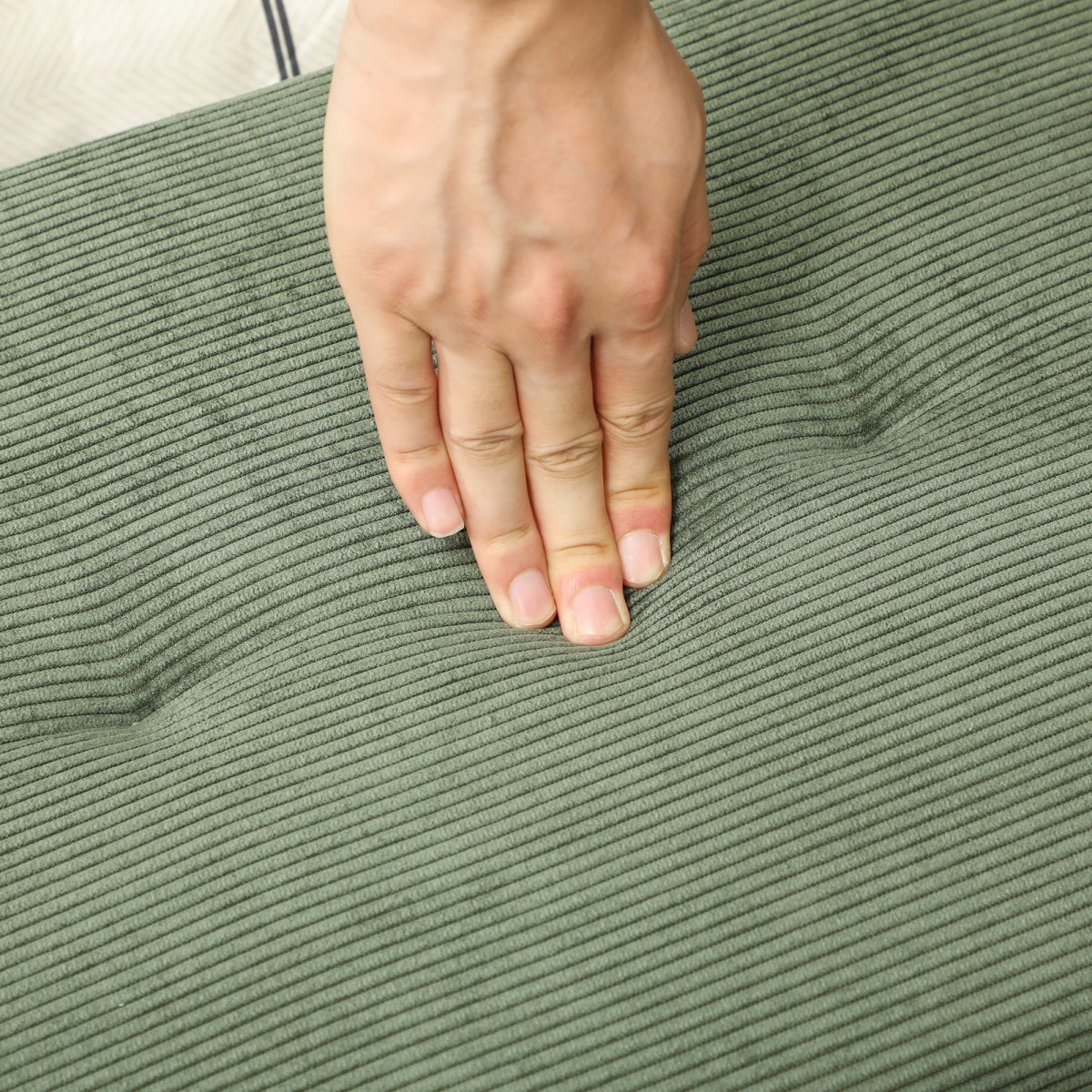 Πάγκος επενδυμένος πάγκος με κάλυμμα κορδονιού, πάγκος κρεβατιού με μεταλλικά πόδια, πάγκος παπουτσιών 100 x 36 x 45 cm πράσινος