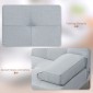 Καναπές-κρεβάτι, 3θέσιος καναπές, καναπές-κρεβάτι με πτυσσόμενο τραπέζι, ποτηροθήκη, καναπές-κρεβάτι με λινό όψη, καναπές-κρεβάτι επισκεπτών για σαλόνι, ανοιχτό γκρι