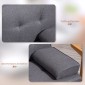Καναπές κρεβάτι Scandi design, 3θέσιος καναπές, 2 μαξιλάρια, γκρι + φυσικό
