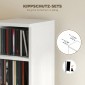204 Ράφια αποθήκευσης CD Σετ 2, Blu-Ray Tower Stand με ρυθμιζόμενα ράφια, Organizer ραφιών, Λευκό