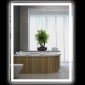 Καθρέπτης μπάνιου με φωτισμό 90x70 cm Καθρέφτης LED καθρέφτης τοίχου με λειτουργία μνήμης 3 ανοιχτά χρώματα ασημί