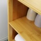 Ντουλάπα Μπάνιου Bamboo με Πόρτες με Σχιστό, 2 Ράφια, 1 Ντουλάπι, 50cm x 29cm x 92cm, Φυσικό
