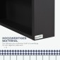 Ντουλάπι καθρέφτη, 2 εσωτερικά ράφια, ανοιχτό ράφι, ατσάλινο περίβλημα, μαύρο, 46 x 13,5 x 58 cm