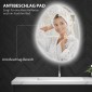 70 x 50 cm ασύμμετρος καθρέφτης μπάνιου με φως LED, έξυπνος διακόπτης αφής, λειτουργία κατά της ομίχλης, ασημί