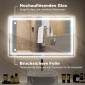 Καθρέφτης μπάνιου LED, ρυθμιζόμενη φωτεινότητα, αντιθαμβωτική λειτουργία, αδιάβροχο