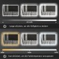 Καθρέφτης μπάνιου με φωτισμό LED, αντιθαμβωτικό, 3 ρυθμιζόμενα χρώματα, ασημί
