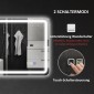 Καθρέφτης μπάνιου με φωτισμό LED, αντιθαμβωτικό, 3 ρυθμιζόμενα χρώματα, ασημί