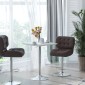 Bar Table Bistro Επιτραπέζιο Pub Ρυθμιζόμενο Ύψος Τετράγωνο Bar Table Bar Steel Λευκό 60 x 60 x 69-92 cm