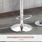 Σετ 2 σκαμπό μπαρ με στήριγμα ποδιών, καρέκλα μπαρ με πλάτη, σκαμπό μπιστρό, καρέκλα φαγητού, ρυθμιζόμενο ύψος, ψεύτικο δέρμα, μαύρο, 46 x 53,5 x 85-106 cm