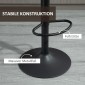 Σετ 2 σκαμπό μπαρ σε ρετρό σχεδίαση, που περιλαμβάνει υποπόδιο, ρυθμιζόμενο ύψος, ανύψωση αερίου, καφέ + μαύρο