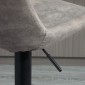 Σετ 2 σκαμπό μπαρ σε ρετρό σχεδίαση, που περιλαμβάνει υποπόδιο, ρυθμιζόμενο ύψος, ανύψωση αερίου, γκρι + μαύρο