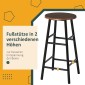 Σετ μπαρ, 3 τεμαχίων, τραπέζι & 2 σκαμπό, ράφι, industrial design, μαύρο/δρυς
