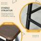 Σετ μπαρ, 3 τεμαχίων, τραπέζι & 2 σκαμπό, ράφι, industrial design, μαύρο/δρυς