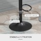 Σετ σκαμπό μπαρ 2, δερμάτινη εμφάνιση, περιστρεφόμενο, ρυθμιζόμενο ύψος, υποπόδιο, μεταλλικός σκελετός, 47 x 52 x 87-109 cm, γκρι