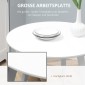 Τραπέζι φαγητού, τραπέζι κουζίνας, για 2 άτομα, γυαλιστερή επιφάνεια, με τραπεζοπόδια, λευκό, 72 x 72 x 75 cm