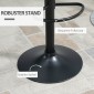Σετ 2 σκαμπό μπαρ ρετρό σχέδιο 47 cm x 51,5 cm x 89-109 cm μαύρο