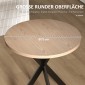 Τραπεζαρία 75 x 75 cm στρογγυλό τραπέζι κουζίνας για 2-4 άτομα μοντέρνο τραπέζι φαγητού με βάση αράχνη καφέ