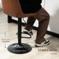 Σετ σκαμπό μπαρ 2 σε ρετρό σχέδιο, με υποπόδιο, ρυθμιζόμενο ύψος, 43 cm x 49,5 cm x 111 cm