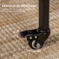 Πτυσσόμενη τραπεζαρία, κινητό πτυσσόμενο τραπέζι για 6 άτομα, με ράφι, χωράει έως 50 κιλά, 130 x 80 x 74 cm, κόκκινο-καφέ