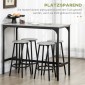 Σετ μπαρ, 5 τεμαχίων, τραπέζι & 4 σκαμπό, industrial design, compact, ρουστίκ