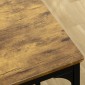 5 pcs. Σετ τραπεζιού μπαρ βιομηχανικού σχεδιασμού, 1 τραπέζι μπαρ, 4 σκαμπό μπαρ, καθιστικό, πάγκος κουζίνας, μαύρο + καφέ