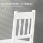 Σετ 4 καρέκλες τραπεζαρίας, καρέκλες κουζίνας, μασίφ ξύλο, 41 cm x 46,5 cm x 85,5 cm, λευκό