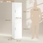 Βιβλιοθήκη ψηλή 180 cm Μοντέρνα μονάδα ραφιών 5 επιπέδων με ρυθμιζόμενα ράφια Ανεξάρτητο ντουλάπι αποθήκευσης Λευκό