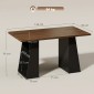 Γραφείο με 4 ανοιχτά ράφια, industrial design, 140 cm, καφέ-μαύρο