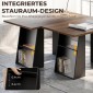 Γραφείο με 4 ανοιχτά ράφια, industrial design, 140 cm, καφέ-μαύρο