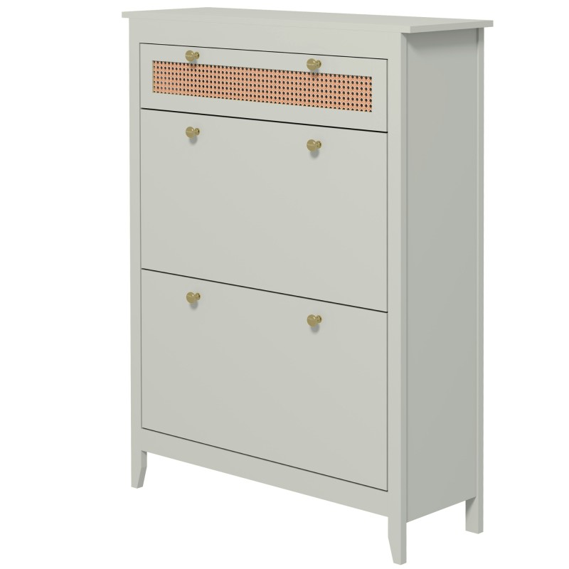 HOMCOM Έπιπλο Παπουτσιών για 12 Ζευγάρια, με 1 Συρτάρι που εξέρχεται, 2 Συρτάρια ανατροπής, Έπιπλο Παπουτσιών, 88 x 30 x 120 cm, Πράσινο