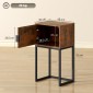 Τραπέζι κονσόλας στενό, ντουλάπι, industrial design, διάδρομος σαλονιού, 40x30x76cm, ρουστίκ καφέ