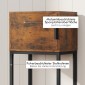 Τραπέζι κονσόλας στενό, ντουλάπι, industrial design, διάδρομος σαλονιού, 40x30x76cm, ρουστίκ καφέ