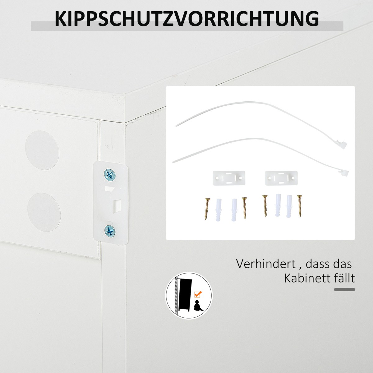 Συρταριέρα μπουφέ, 2 συρτάρια, push-click, 117 cm x 36 cm x 74 cm, λευκό