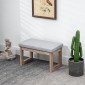 Υποπόδιο σε σχέδιο Scandi, σκαμπό, υποπόδιο, 68 cm x 38 cm x 42 cm, γκρι + φυσικό