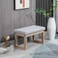 Υποπόδιο σε σχέδιο Scandi, σκαμπό, υποπόδιο, 68 cm x 38 cm x 42 cm, γκρι + φυσικό