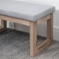 Υποπόδιο σε σχέδιο Scandi, σκαμπό, υποπόδιο, 68 cm x 38 cm x 42 cm, γκρι + φυσικό