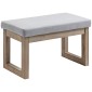Υποπόδιο σε σχέδιο Scandi, σκαμπό, υποπόδιο, 68 cm x 38 cm x 42 cm, γκρι + φυσικό
