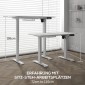 Γραφείο όρθιο, ρυθμιζόμενο ύψος, 120x60x72-116cm, λευκό